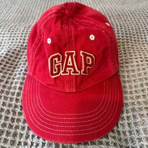 Gap Kids Red Logo Canvas Baseball Hat